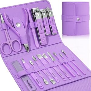 leipple manicure set professional nail clippers pedicure kit 16 pcs stainless steel nail care tools